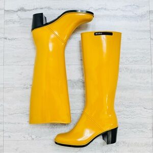 Marc Jacobs Yellow and Black Rain Boots